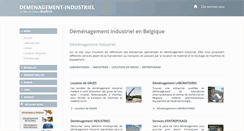 Desktop Screenshot of demenagement-industriel.be
